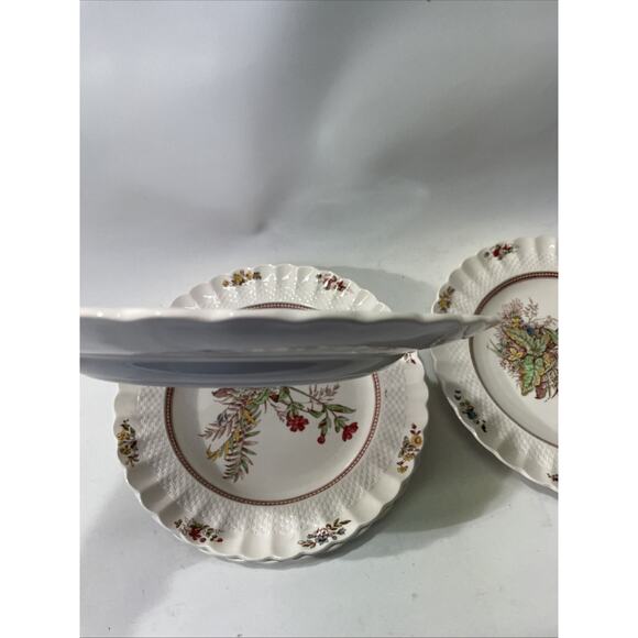 Set Of 4 Copeland Spode Rosalie Dinner Plates 10 1/2" - Picture 8 of 9